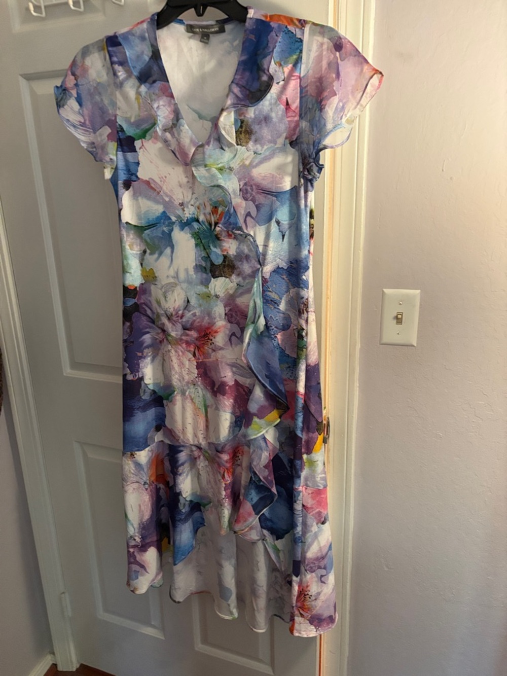 Kate & Mallory Purple Floral High-Low Dress